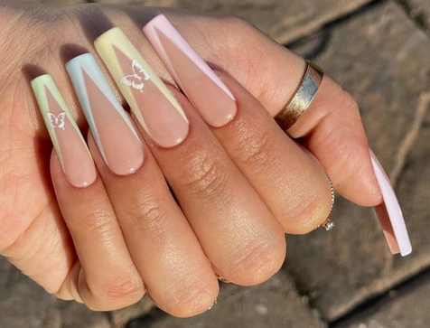 Long Nail With V Tips