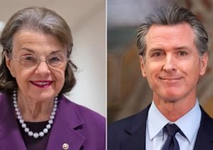 is gavin newsom related to dianne feinstein