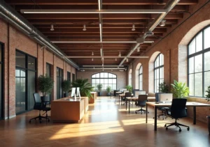 office renovation transforming older facility into modern workspace