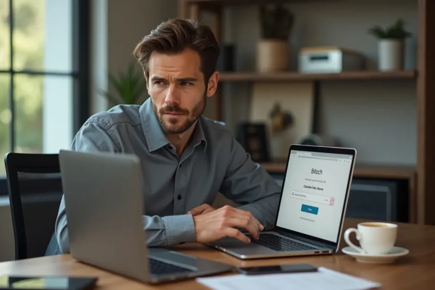 person purchasing bitcoin securely through digital wallet