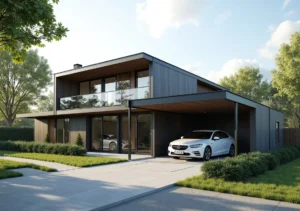 home with carport beside