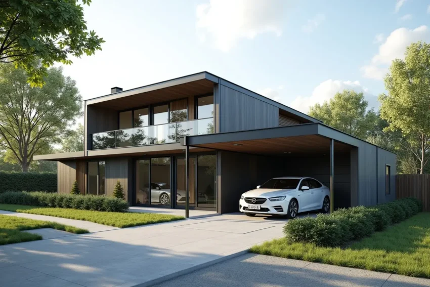 home with carport beside