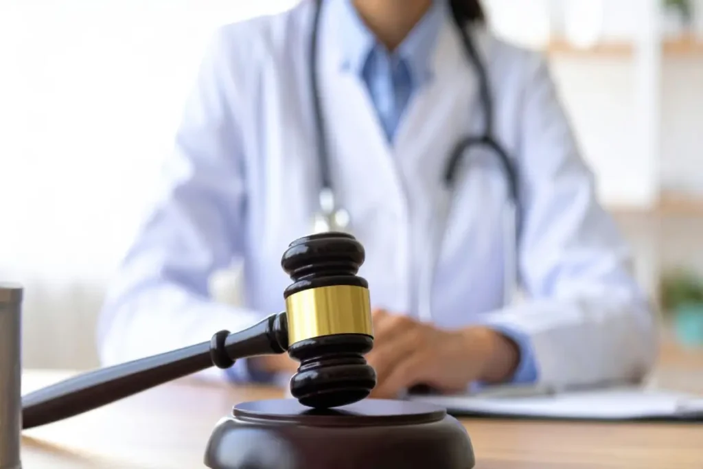 medical staff and gavel