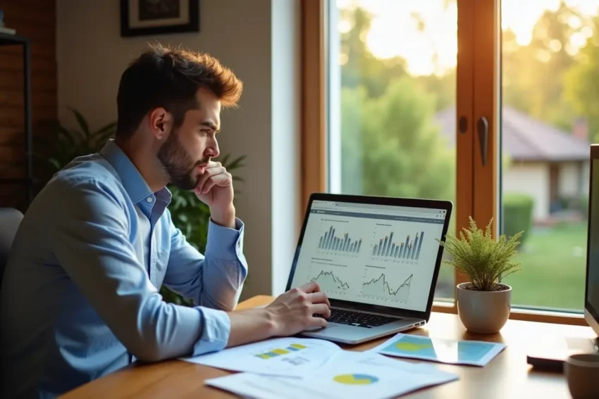home buyer reviewing property market trends