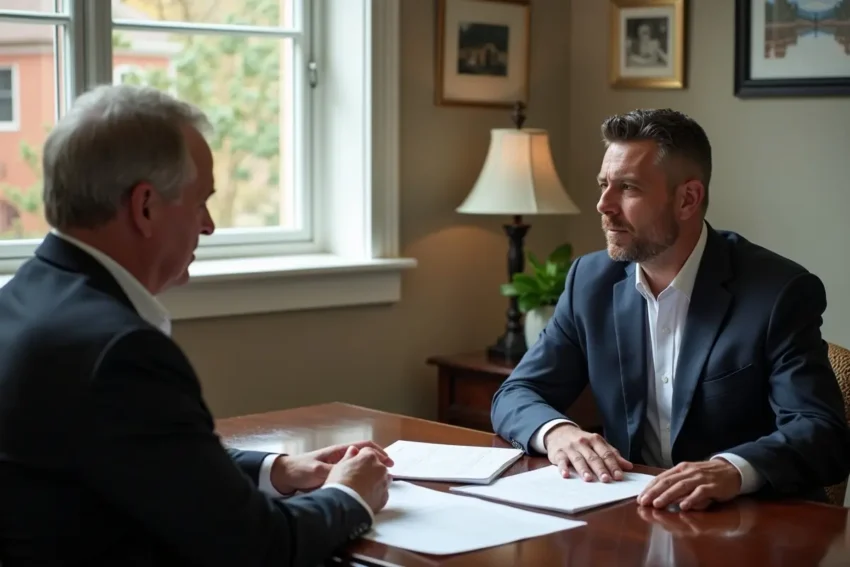 injured person consulting personal injury lawyer after accident in connecticut