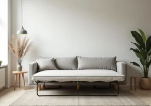 foldable sofa bed saving space while providing comfortable guest seating