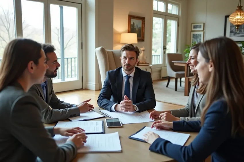 real estate agent negotiating quick home sale for maximum property value