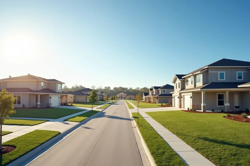new housing development expanding across growing texas suburban neighborhood