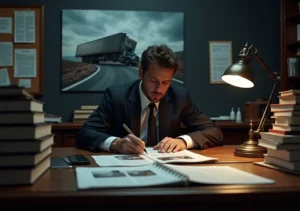 lawyer investigating federal violations in truck accident case evidence