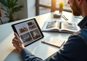 designer comparing 3d furniture renders with traditional product photography costs