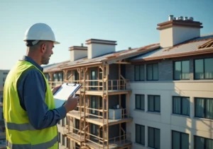 facilities manager evaluating roofing options for commercial building replacement
