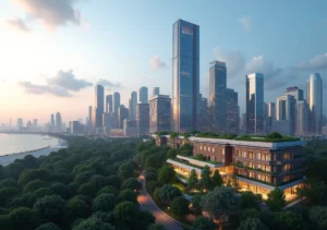 city skyline illustrating emerging real estate trends shaping future developments