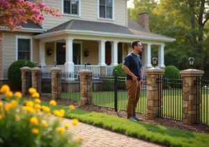 homeowner choosing ideal fencing style to enhance property’s curb appeal