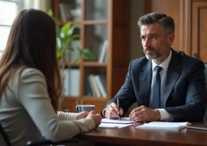 injured person consulting personal injury lawyer for guidance after accident