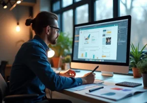 designer creating intuitive mobile app interface to enhance user experience