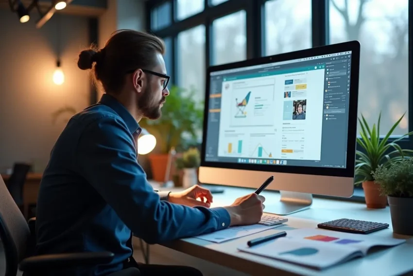 designer creating intuitive mobile app interface to enhance user experience