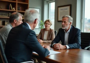 couple consulting divorce to lawyer