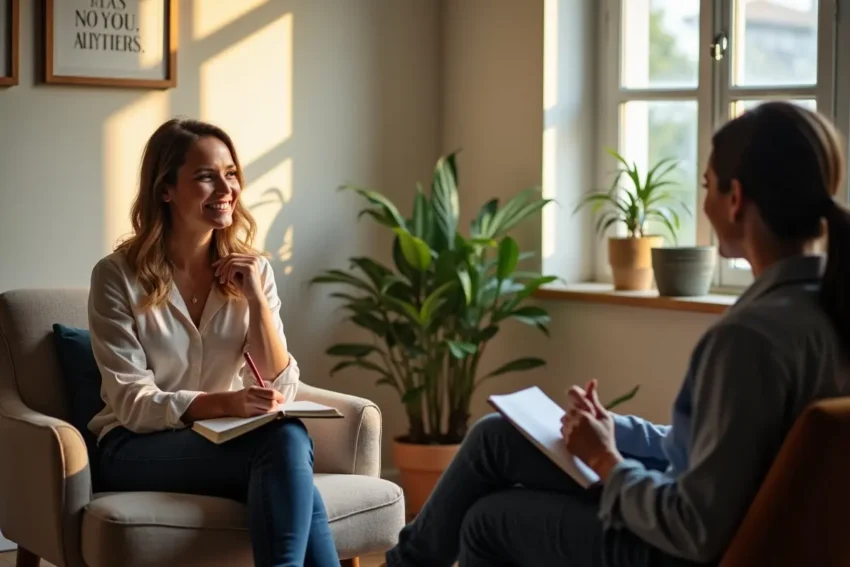 client experiencing personal growth from ongoing life coaching sessions