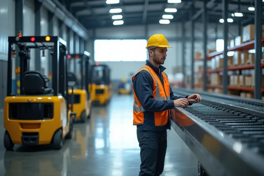 worker selecting efficient material handling equipment for smoother daily operations