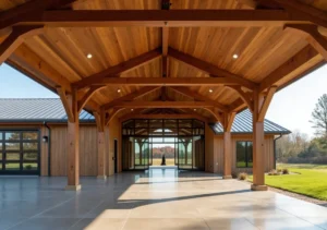 pole barn combining traditional craftsmanship with sleek contemporary architectural design