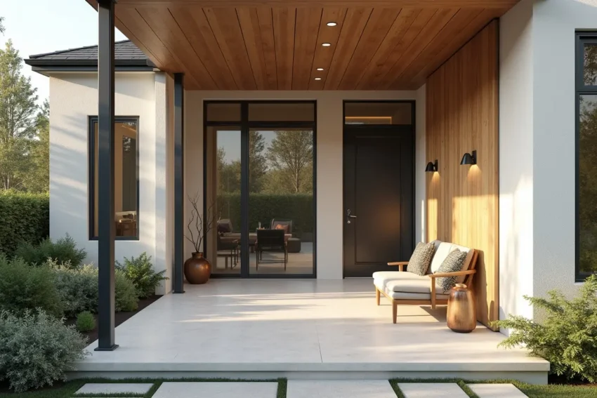 modern porch design blending classic charm with contemporary living style