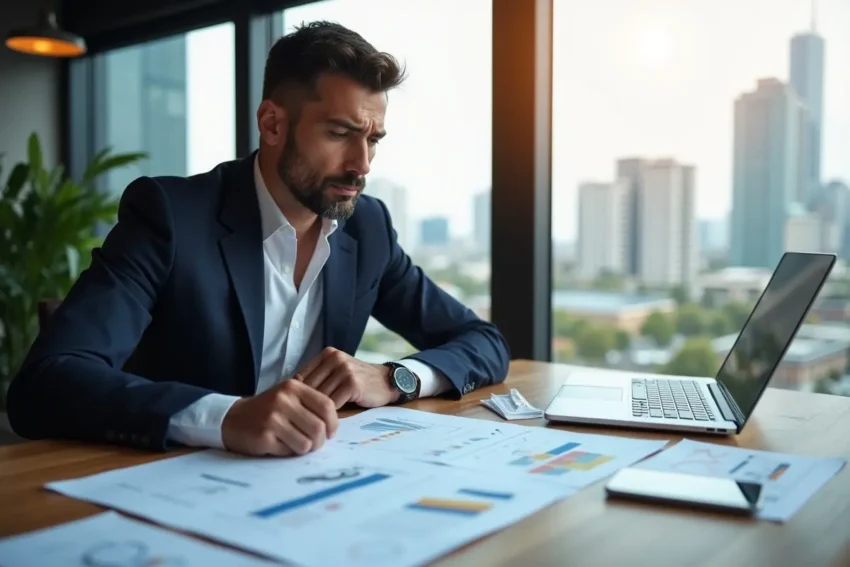 real estate investor analyzing key metrics to evaluate property operational health