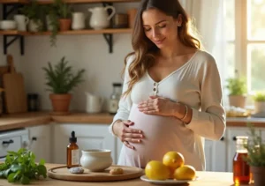 pregnant woman using safe home remedies to prevent seasonal flu