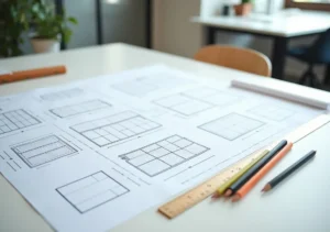 space planning kit with layout templates and built-in measurement guides