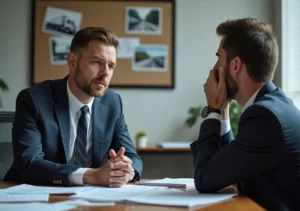 truck accident lawyer advising client on legal options after crash