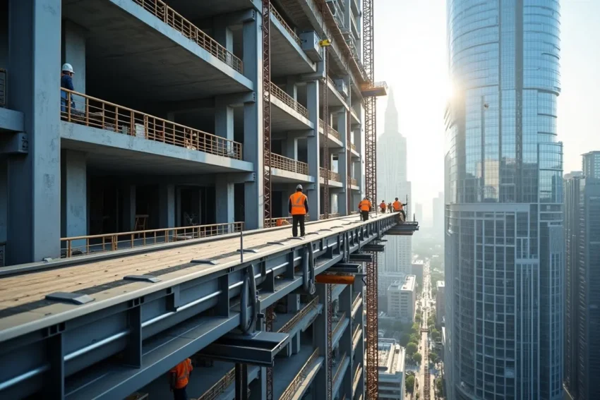 construction conveyors becoming standard on modern high rise projects