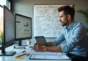 marketer planning content marketing strategies integrating strong seo practices