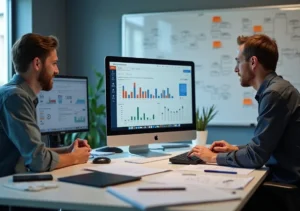 designer improving finance platform interface using design thinking principles