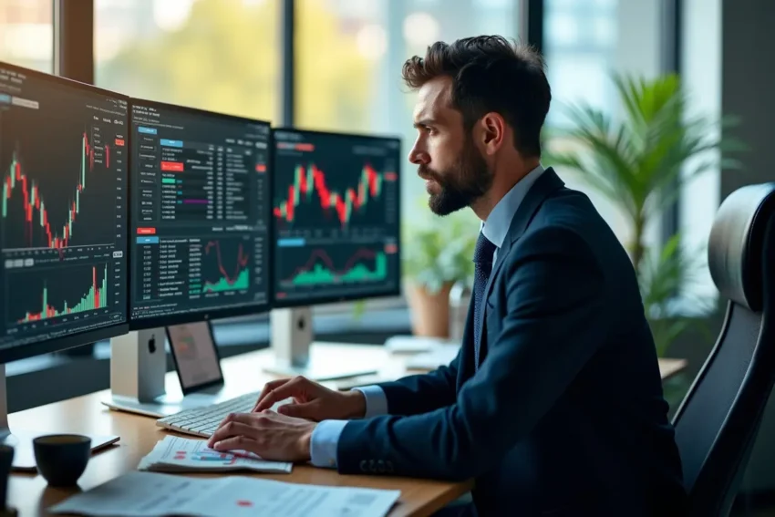 trader reviewing market data to improve daily trading decisions