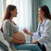 doctor examining pregnant woman in clinic
