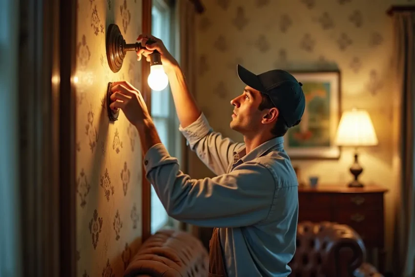 homeowner replacing vintage fixtures to improve design safety and efficiency
