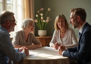 family meeting funeral director to arrange service details