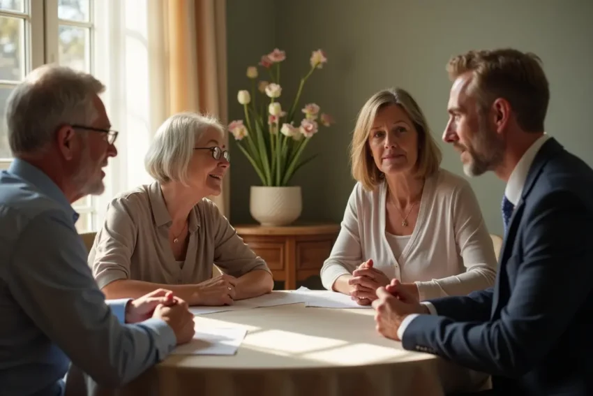 family meeting funeral director to arrange service details