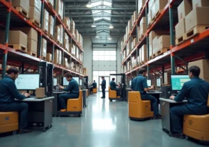 warehouse team improving operational output efficiency