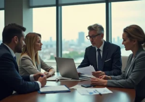 business broker advising client on buying or selling a business