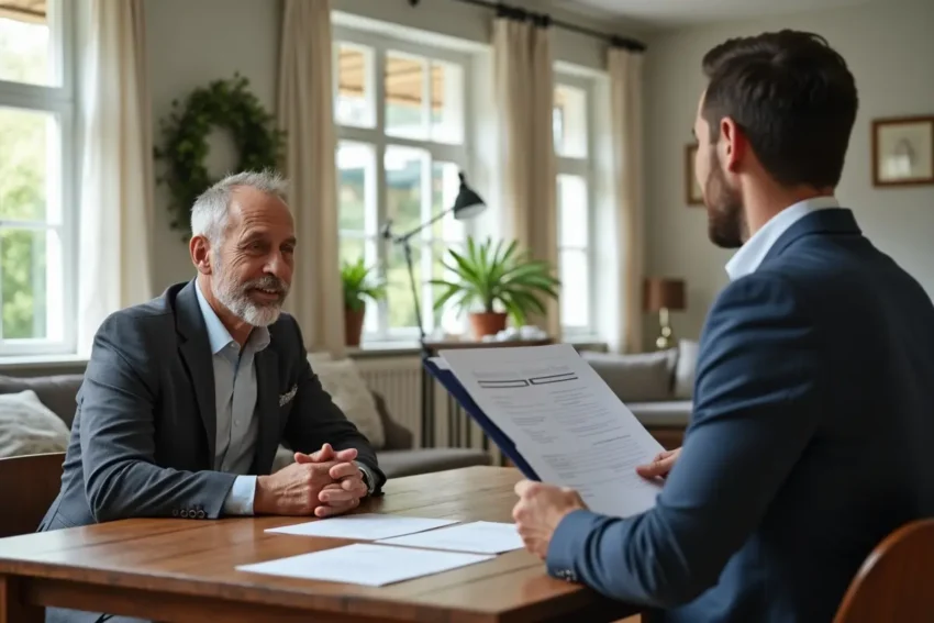 homeowner negotiating house sale with cash buyer