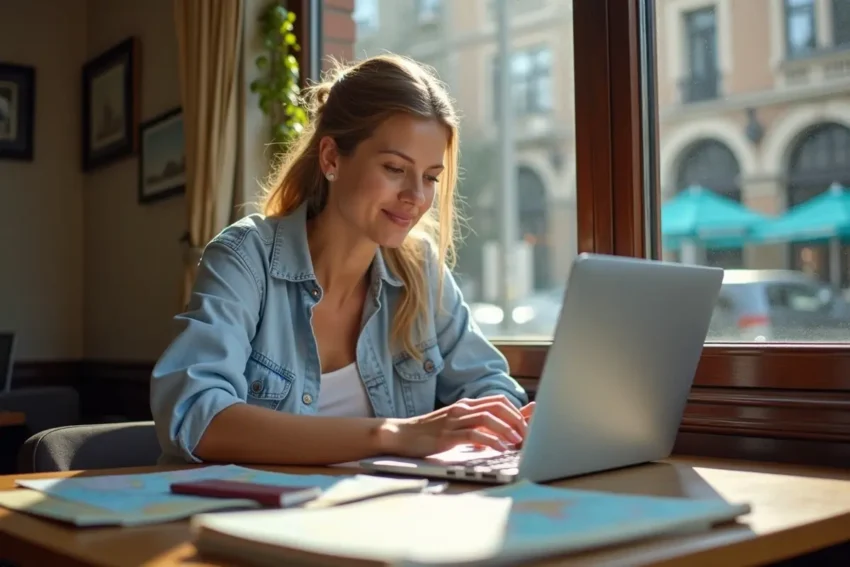 digital nomad reviewing international health insurance coverage