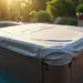 durable hot tub cover protecting outdoor spa