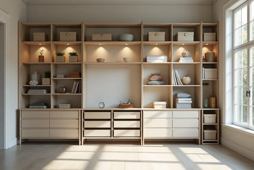 flexible storage spaces helping organize and protect extra belongings