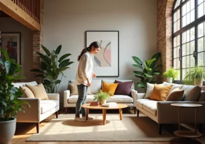 homeowner adding creative design elements to give home unique personality