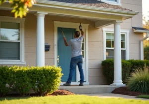 homeowner improving property to attract buyers after poor market response