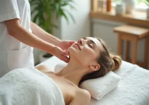 client relaxing during rejuvenating treatment at professional med spa