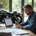 motorcycle owner comparing different bike insurance options