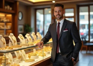 person selling gold jewelry for value during favorable market conditions