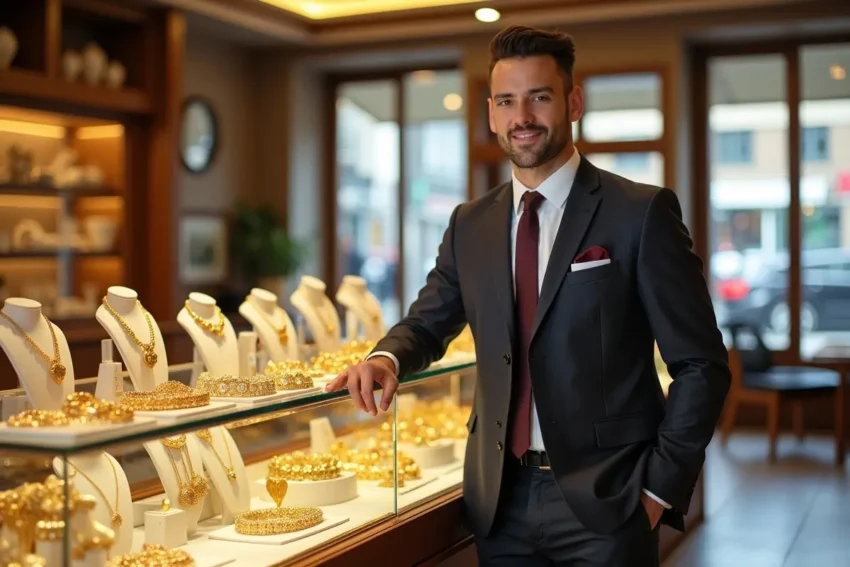 person selling gold jewelry for value during favorable market conditions