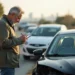 driver assessing damage after car accident while avoiding costly mistakes